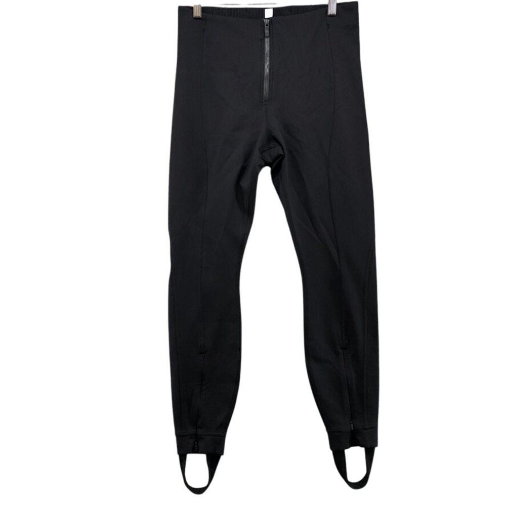 Lululemon Pull-On Zip-Front High-Rise Pant Full Length Black Womens Large Dance